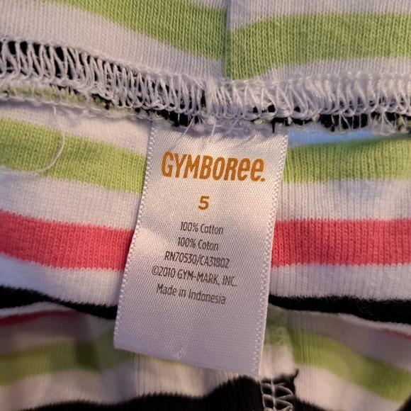 Gymboree girls size 5 striped girls shorts with bows on the bottom - Picture 2 of 3